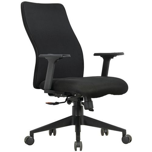 Silla de oficina Penelope con respaldo medio - Base negra - Manutan Expert