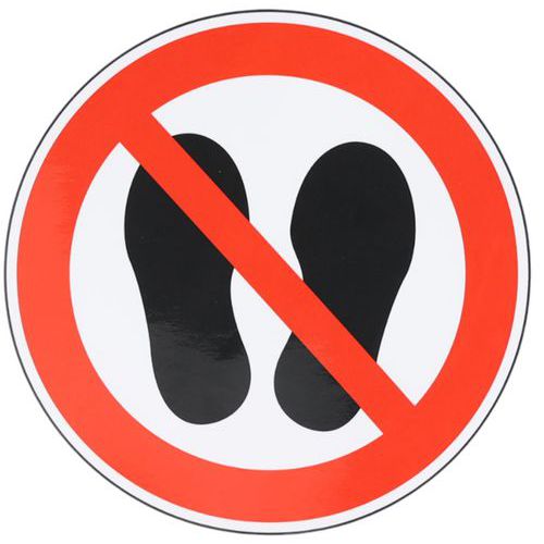 Señal de prohibición de paso/aparcamiento en ese lugar adhesiva - Manutan Expert