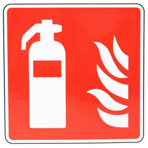 Señal de extintor de incendios adhesiva - Manutan Expert