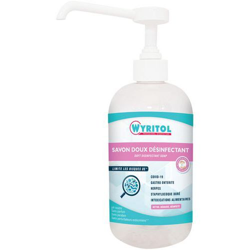 Jabón líquido desinfectante Wyritol - Dispensador de 500 mL