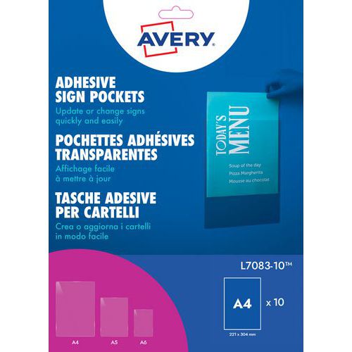 Funda adhesiva de pared transparente - Avery