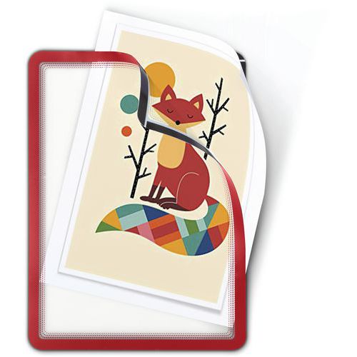 Funda con marco de visualización adhesivo Magneto A4
