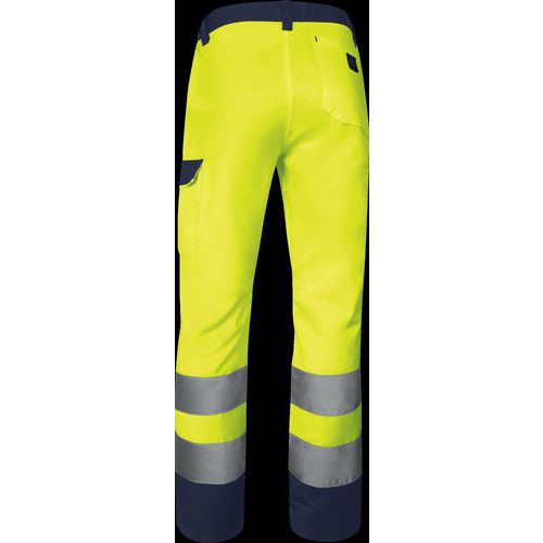 Pantalones de alta visibilidad de clase 2 - Amarillo y azul marino - Delta Plus