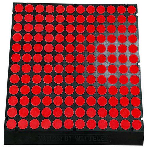 Alfombrilla antifatiga Matlast - 55,5 x 50 cm - 1 borde - Wattelez