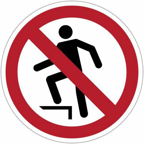 Señal de prohibición de caminar sobre la superficie - PVC - Manutan Expert Señal de prohibición de caminar sobre la superficie - PVC - Manutan Expert