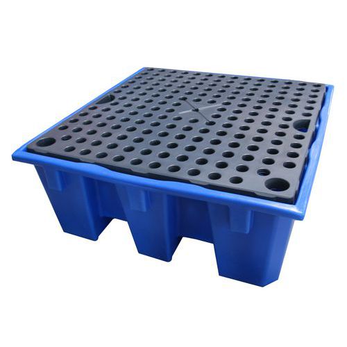 Cubeta colectora DIBt, 4 bidones con rejilla - EMP