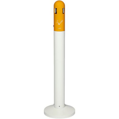 Cenicero con pie cigarrillo - Blanco y naranja - Probbax