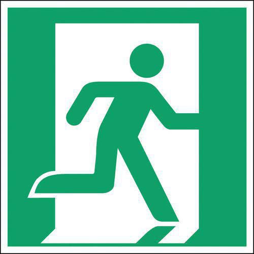 Señal - Salida de emergencia a la derecha - PVC - Manutan Expert Señal - Salida de emergencia a la derecha - PVC - Manutan Expert