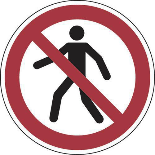 Señal de prohibición - Prohibido el paso a peatones - PVC - Manutan Expert