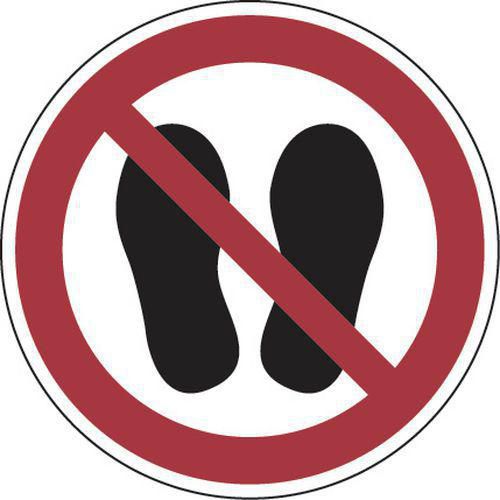 Señal - Prohibido caminar o estacionar - PVC - Manutan Expert Señal - Prohibido caminar o estacionar - PVC - Manutan Expert
