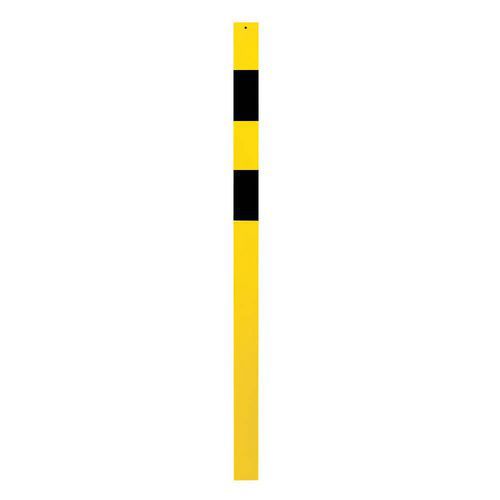 Poste de acero lacado de 70×70 mm amarillo/negro - Croso
