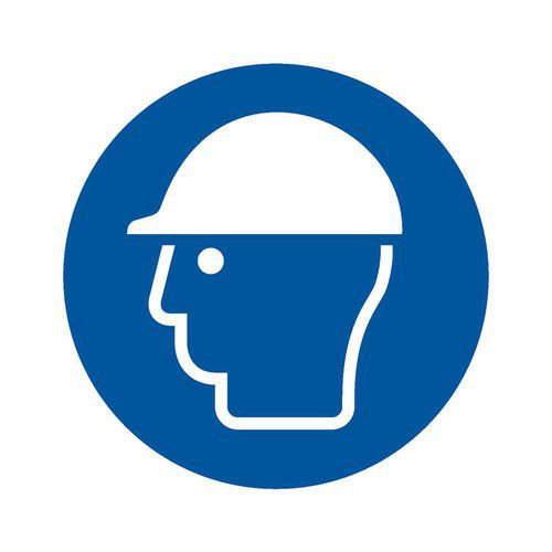 Señal - Casco de seguridad obligatorio - PVC - Manutan Expert Señal - Casco de seguridad obligatorio - PVC - Manutan Expert