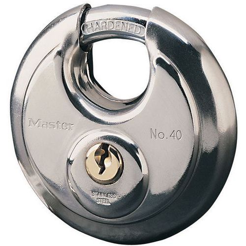 Candado de llave en acero inoxidable - Redondo - Master Lock