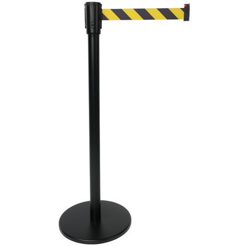 Poste negro con correa - 2 m - Manutan Expert