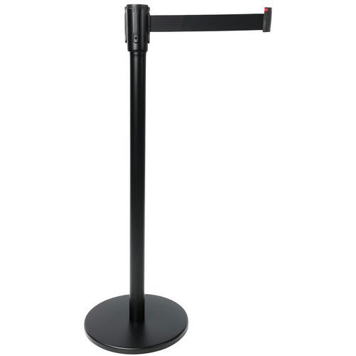 Poste negro con correa - 2 m - Manutan Expert