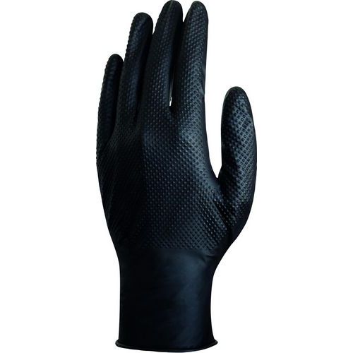 Guantes táctiles desechables de nitrilo, textura de diamante V1600 - Delta Plus Guantes táctiles desechables de nitrilo, textura de diamante V1600 - Delta Plus