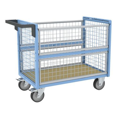 Carro contenedor de rejilla sin techo, 500 kg - FIMM