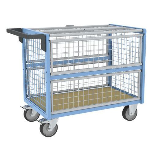 Carro contenedor de rejilla con techo 500 kg - FIMM