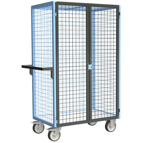 Carro de servicio con 4 lados de rejilla y bandeja de madera - Capacidad 500 kg - FIMM