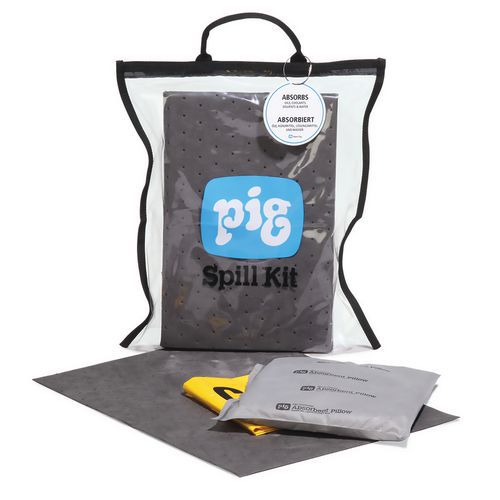 Kit antiderrames universal transparente PIG® - 7,1 L - Pig