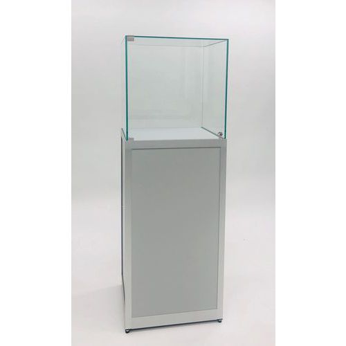 Vitrina de exposición con campana sobre base, 50×50×150 cm - Sarazino Vitrines