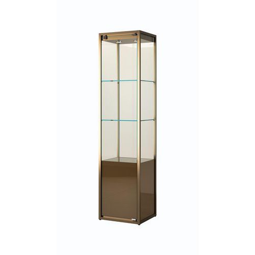 Vitrina de exposición con almacenamiento - 45×45×190 cm - Sarazino Vitrines