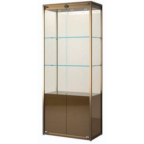 Vitrina de exposición con almacenamiento - 75×45×190 cm - Sarazino Vitrines