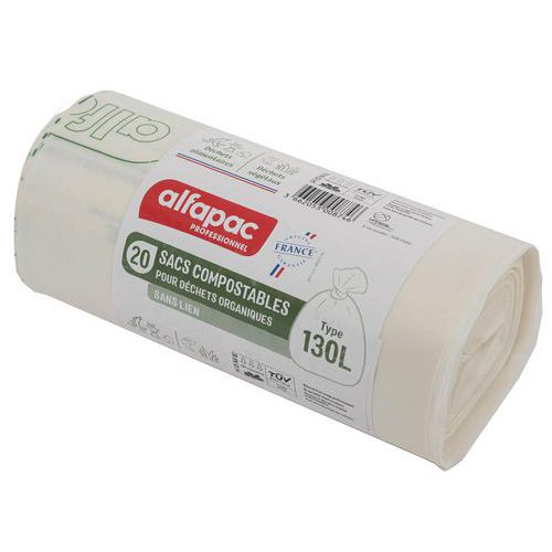 Bolsa de basura compostable - Residuos orgánicos -130 L - Natural Bolsa de basura compostable - Residuos orgánicos -130 L - Natural