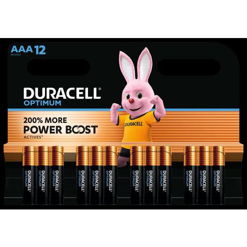 Pila alcalina Optimum AAA - 12 unidades - Duracell Pila alcalina Optimum AAA - 12 unidades - Duracell