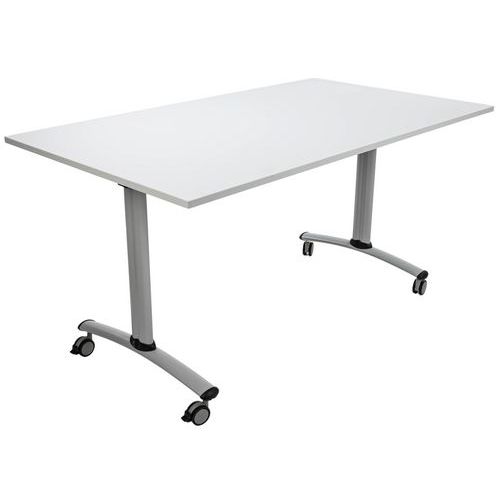 Mesa con ruedas plegable rectangular con eje - Manutan Expert