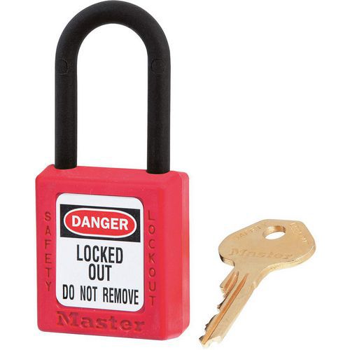 Candado de seguridad con arco de nailon dieléctrico - Master Lock Candado de seguridad con arco de nailon dieléctrico - Master Lock