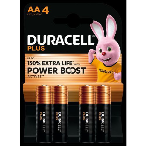 Pila alcalina AA Plus Powerboost - 4 unidades - Duracell Pila alcalina AA Plus Powerboost - 4 unidades - Duracell