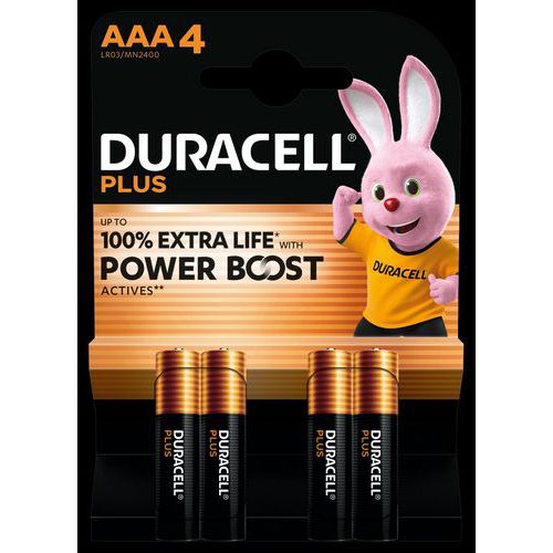 Pila alcalina AAA Plus Powerboost - 4 unidades - Duracell Pila alcalina AAA Plus Powerboost - 4 unidades - Duracell