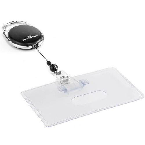 Portatarjetas para 1 tarjeta con enrollador STYLE negro - Durable Portatarjetas para 1 tarjeta con enrollador STYLE negro - Durable