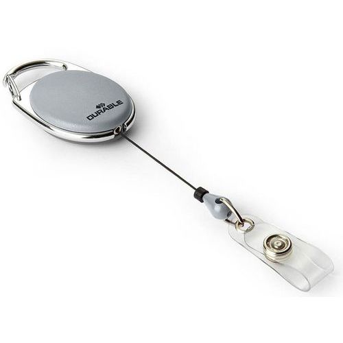 Enrollador con corchete para portatarjetas - Durable