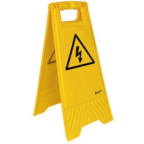 Caballete de señalización de peligro eléctrico - Manutan Expert Caballete de señalización de peligro eléctrico - Manutan Expert