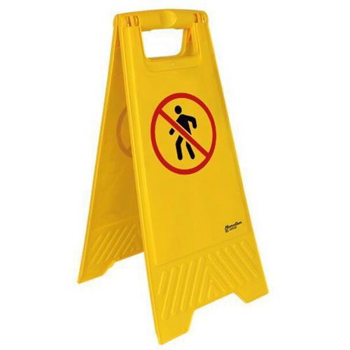 Caballete de señalización de entrada prohibida a peatones - Manutan Expert Caballete de señalización de entrada prohibida a peatones - Manutan Expert