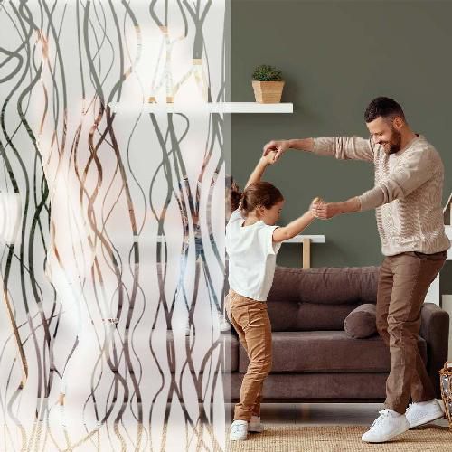 Vinilo decorativo transparente con motivo de enredadera mate - Luminis