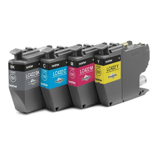 Pack de 4 cartuchos de tinta LC422XLVAL de alta capacidad - Brother