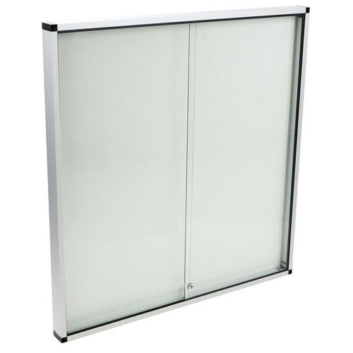 Vitrina de interior con 2 puertas - Fondo de aluminio - Manutan Expert