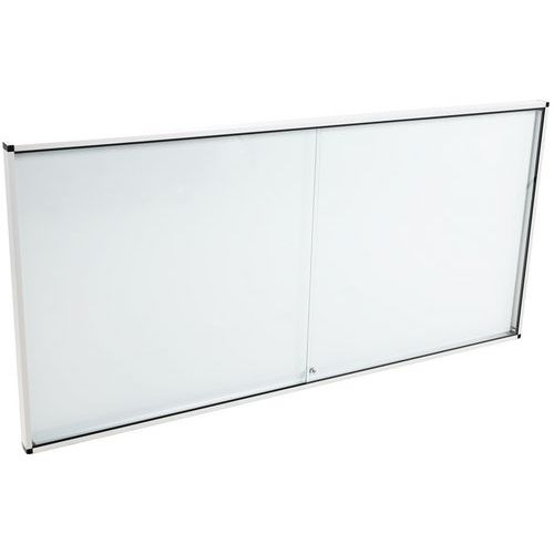 Vitrina de interior con 2 puertas - Fondo de aluminio - Manutan Expert