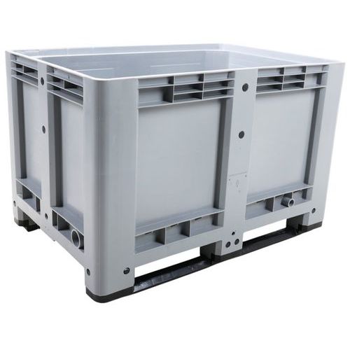 Caja-palé apilable de paredes macizas - Sobre suelas - Manutan Expert