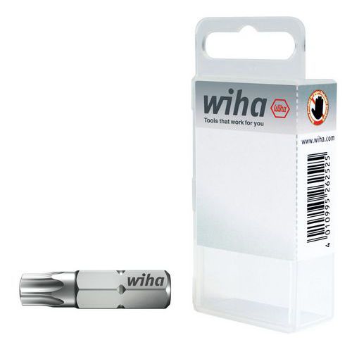 Caja de 10 puntas estándar TORX® 25 mm T40 - Wiha