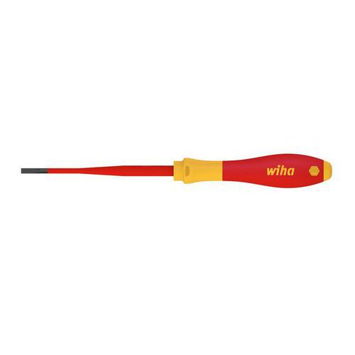 Destornillador plano SoftFinish® electric slimFix. 6,5 - Wiha
