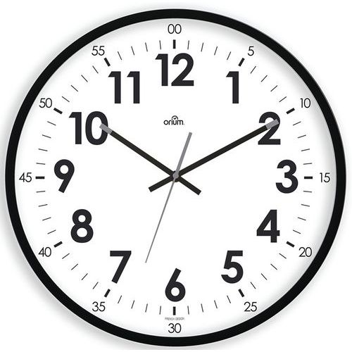 Reloj de cuarzo silencioso Oris Ø 40 cm negro - Orium