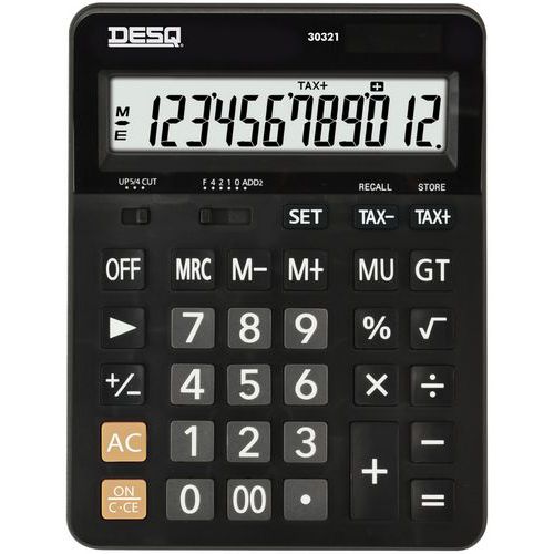 Calculadora extragrande Business Classy Desq 30321 negra - Desq