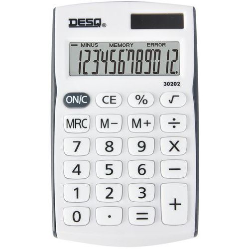 Calculadora de bolsillo de 12 teclas 30202 - Desq