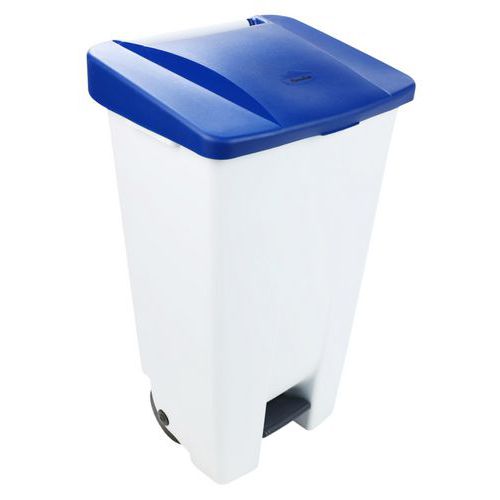 Cubo de basura móvil con pedal - Ergonómico - Recogida selectiva - 120 L - Manutan Expert