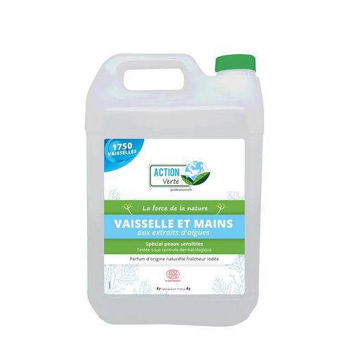Líquido lavavajillas y lavamanos con algas Ecocert - Action Verte