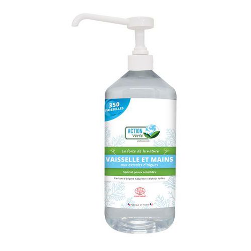 Líquido lavavajillas y lavamanos con algas Ecocert - Action Verte